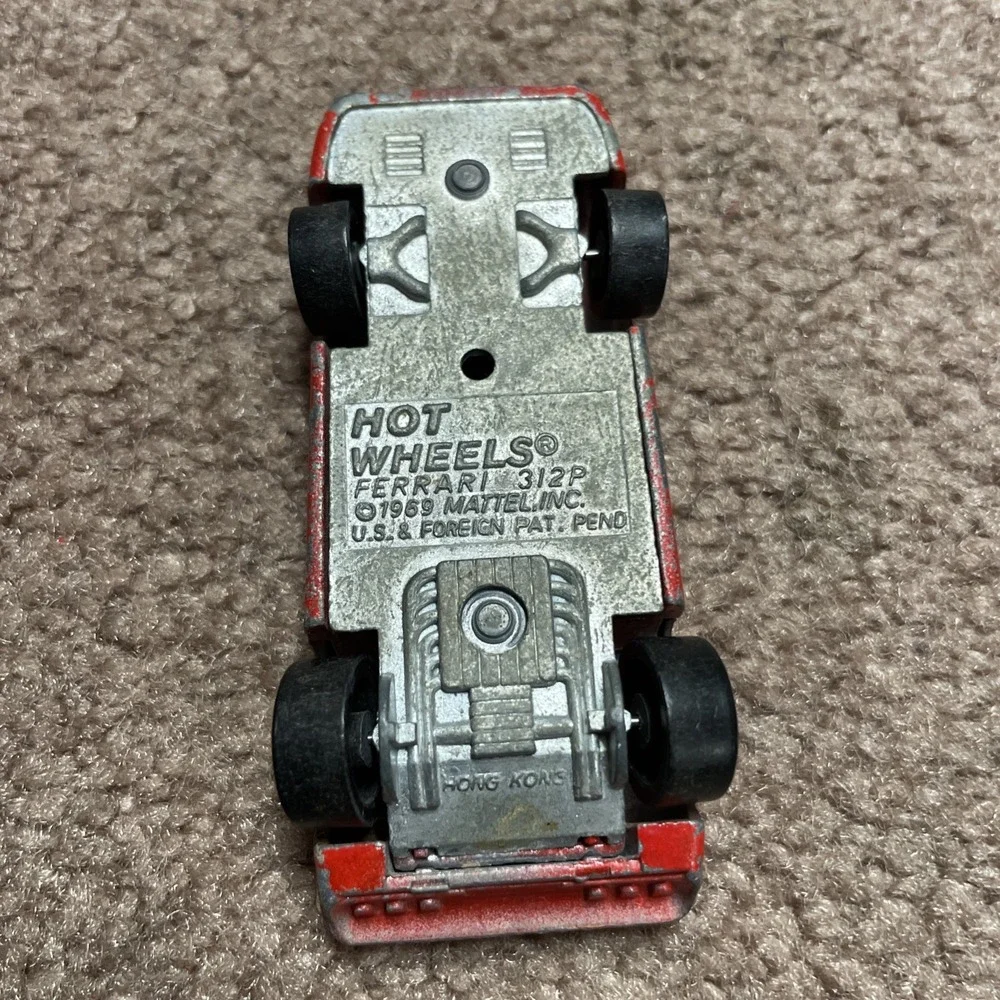 Redline Hot Wheels 1969 312p‎ FERRARI Red Enamel RARE VHTF Mattel Hong Kong
